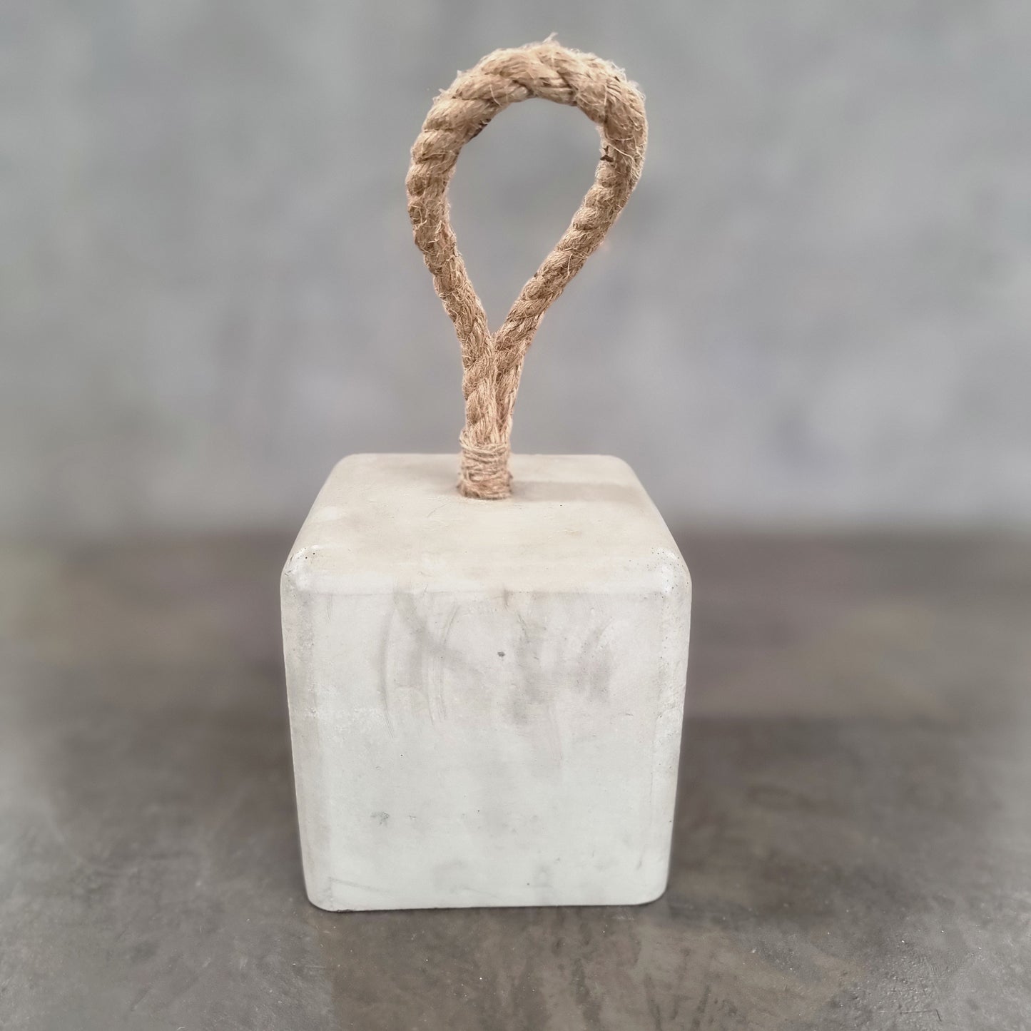 Big Square Doorstop with rope