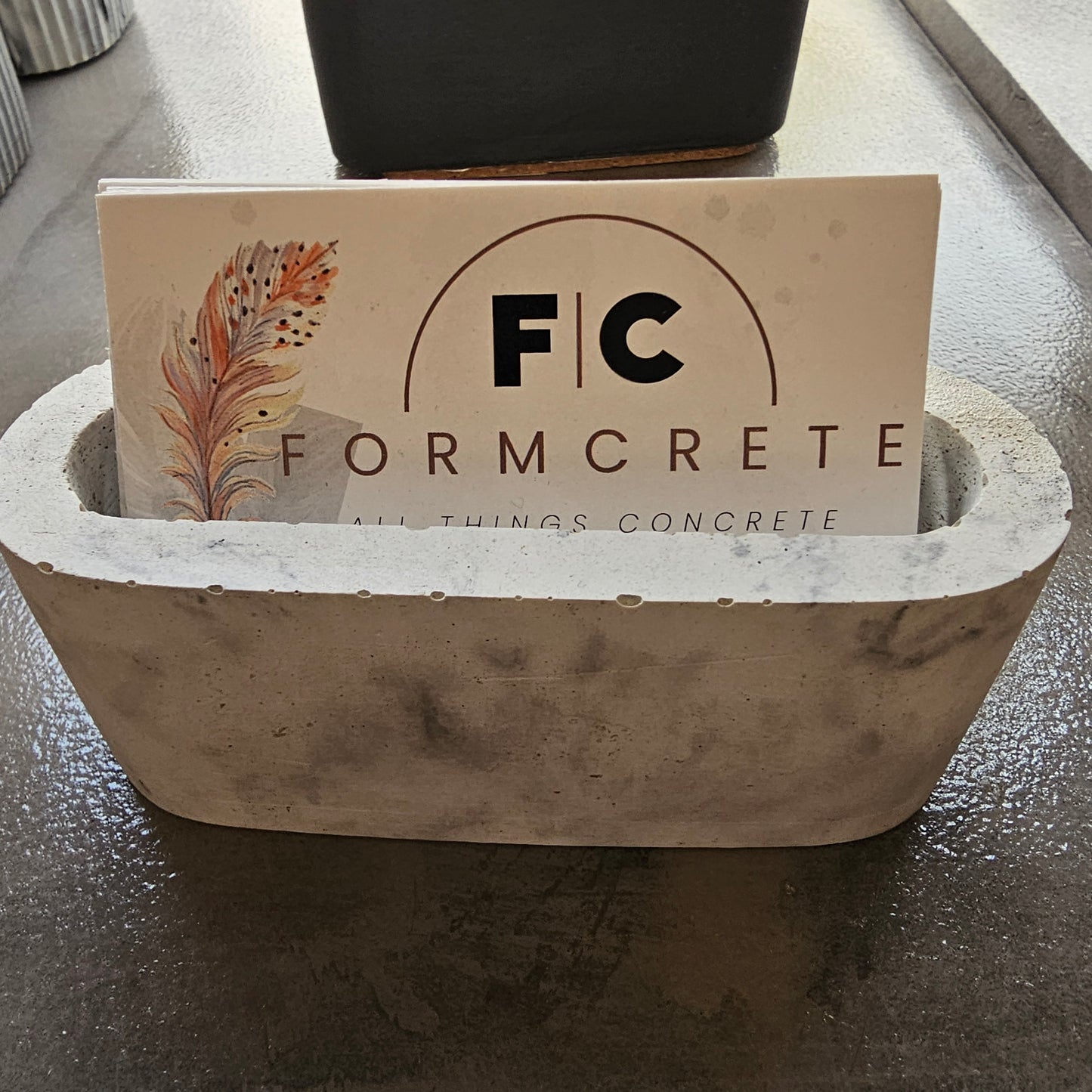 Oval Business Card Holder