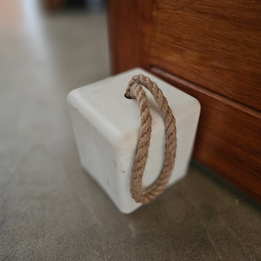 Big Square Doorstop with rope